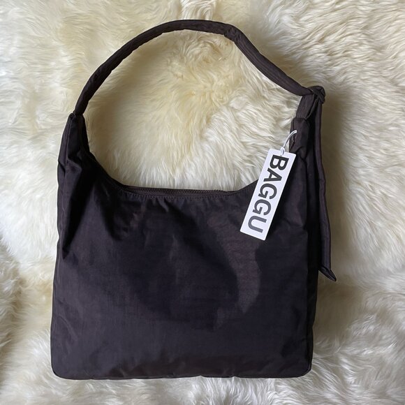 NWT Baggu Regular Shoulder Bag - Chocolate Plum - Picture 3 of 7